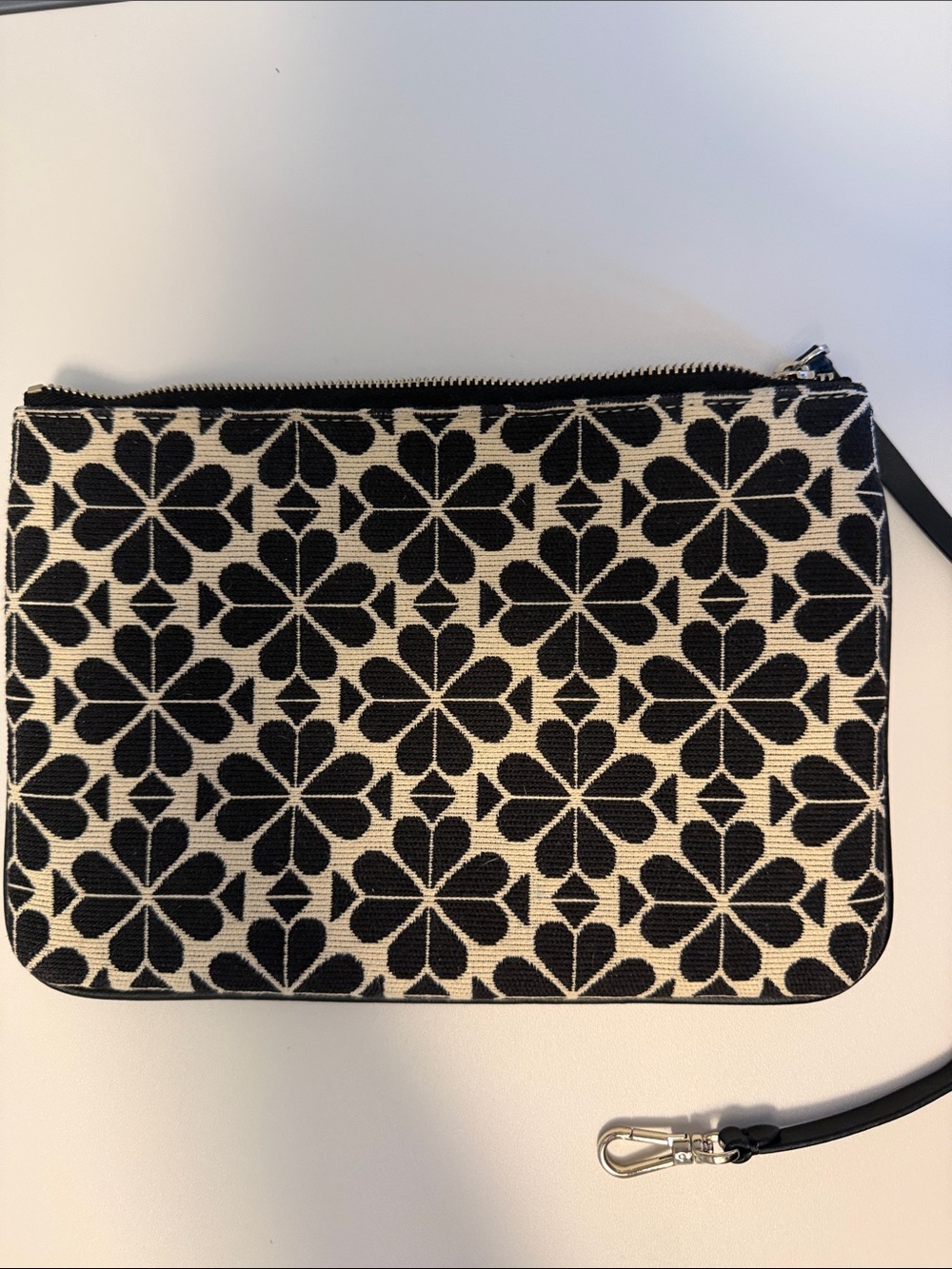 Kate Spade Black and Cream Accessory Pouch